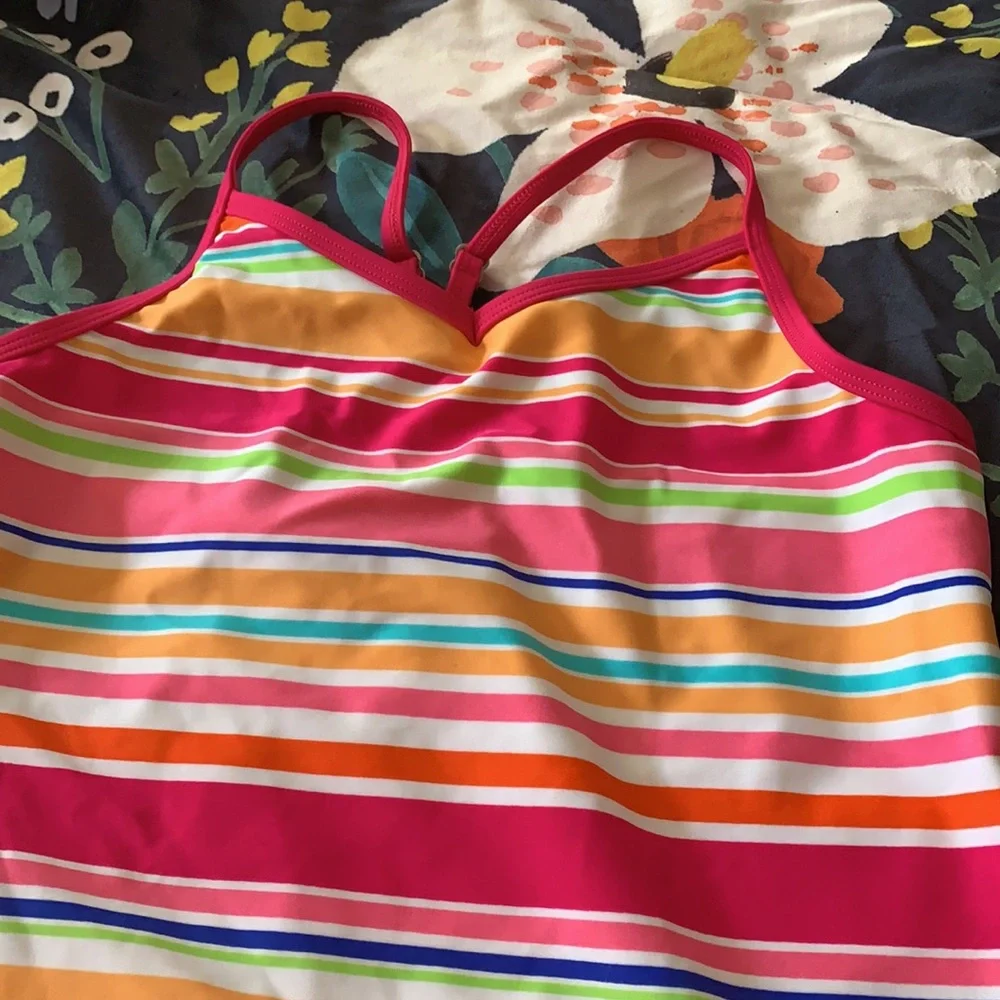 Girls size 10+ Lands end swim shorts abs tank.nwot‎